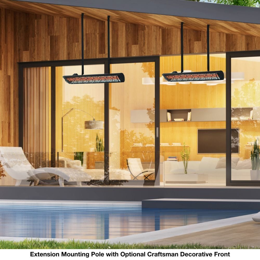 Infratech Black Drop Pole Mounting Kit Faced Down