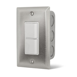 Infratech Duplex Stack Switches for Single Heater, In-Wall Covered Area