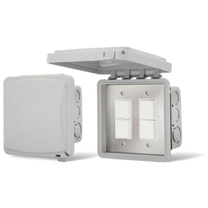 Infratech Duplex Stack Switches for Dual Heaters, In-Wall for Outdoor Exposed Area