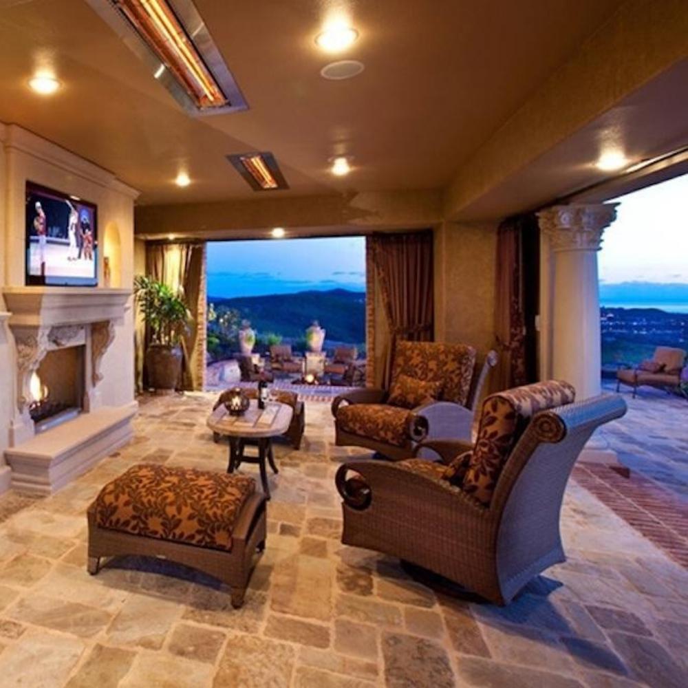 Infratech Flush Mounted Heaters in Outdoor Protected Area