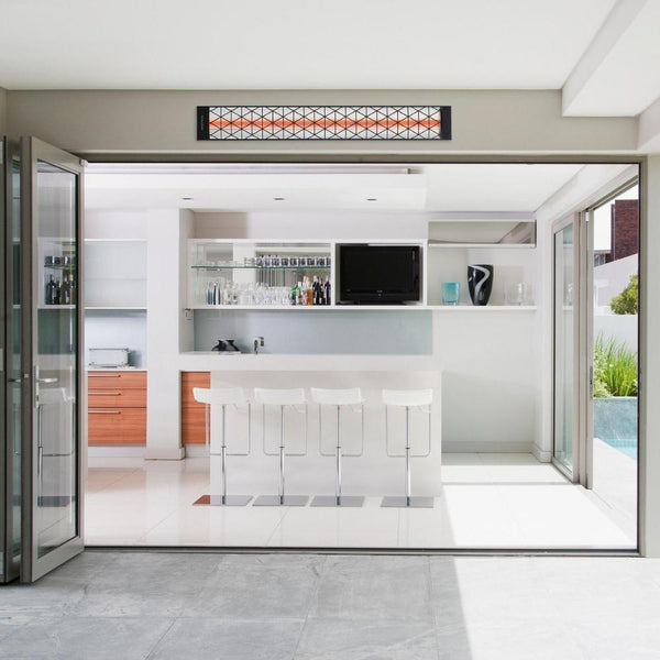 Wall Mounted Infratech Heater with Black Contemporary Fascia