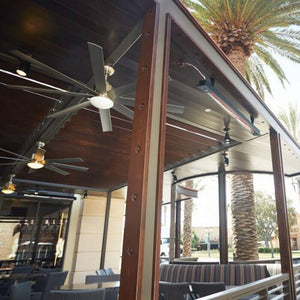 Infratech SL Series 42" Single Element Infrared Electric Heater in Restaurant Al Fresco Dining