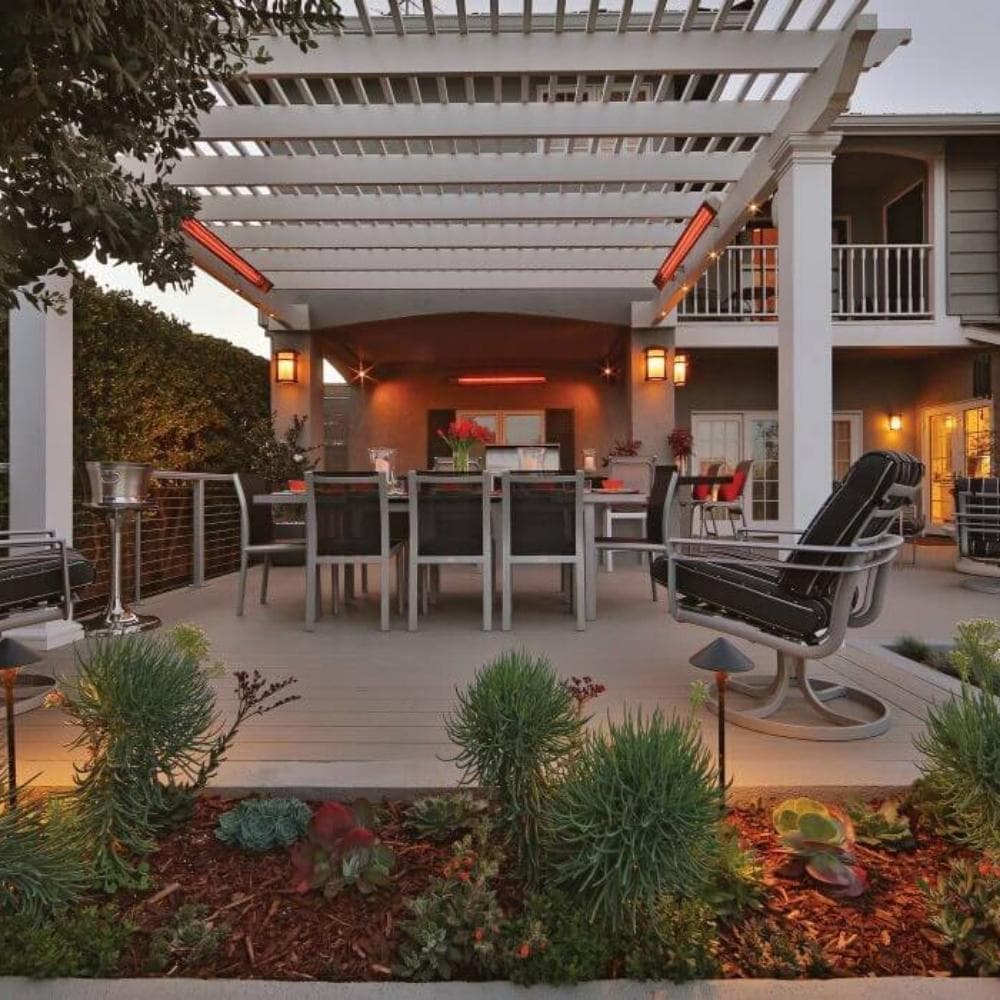 Infratech SL Series 42&quot; Single Element Infrared Electric Heaters in Outdoor Patio