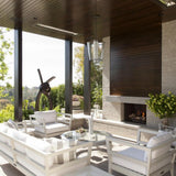 Infratech W Series Electric Heaters in Outdoor Patio - angle view