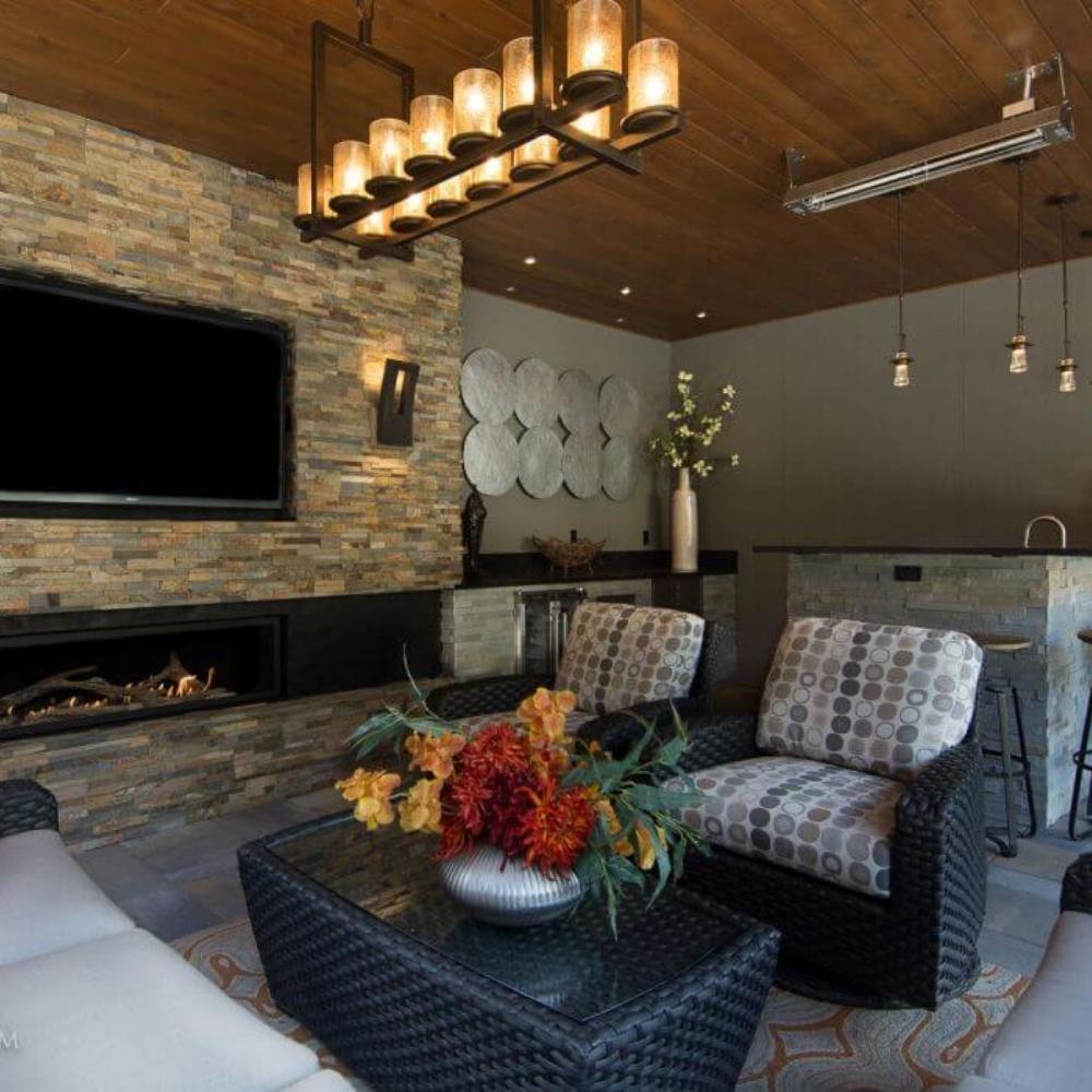 Infratech W Series Ceiling Mounted Electric Heaters in Washington Residence - feature detail