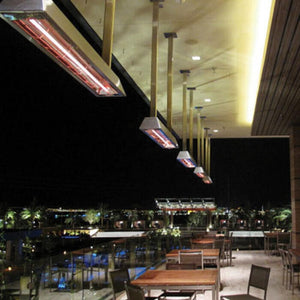 Infratech W Series Electric Heaters Custom Ceiling Mounted in Restaurant