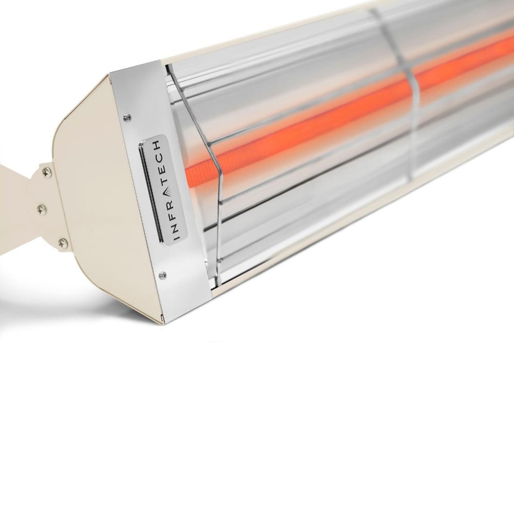 Infratech W Series Single Element Stainless Steel Electric Heater in Almond - angle view
