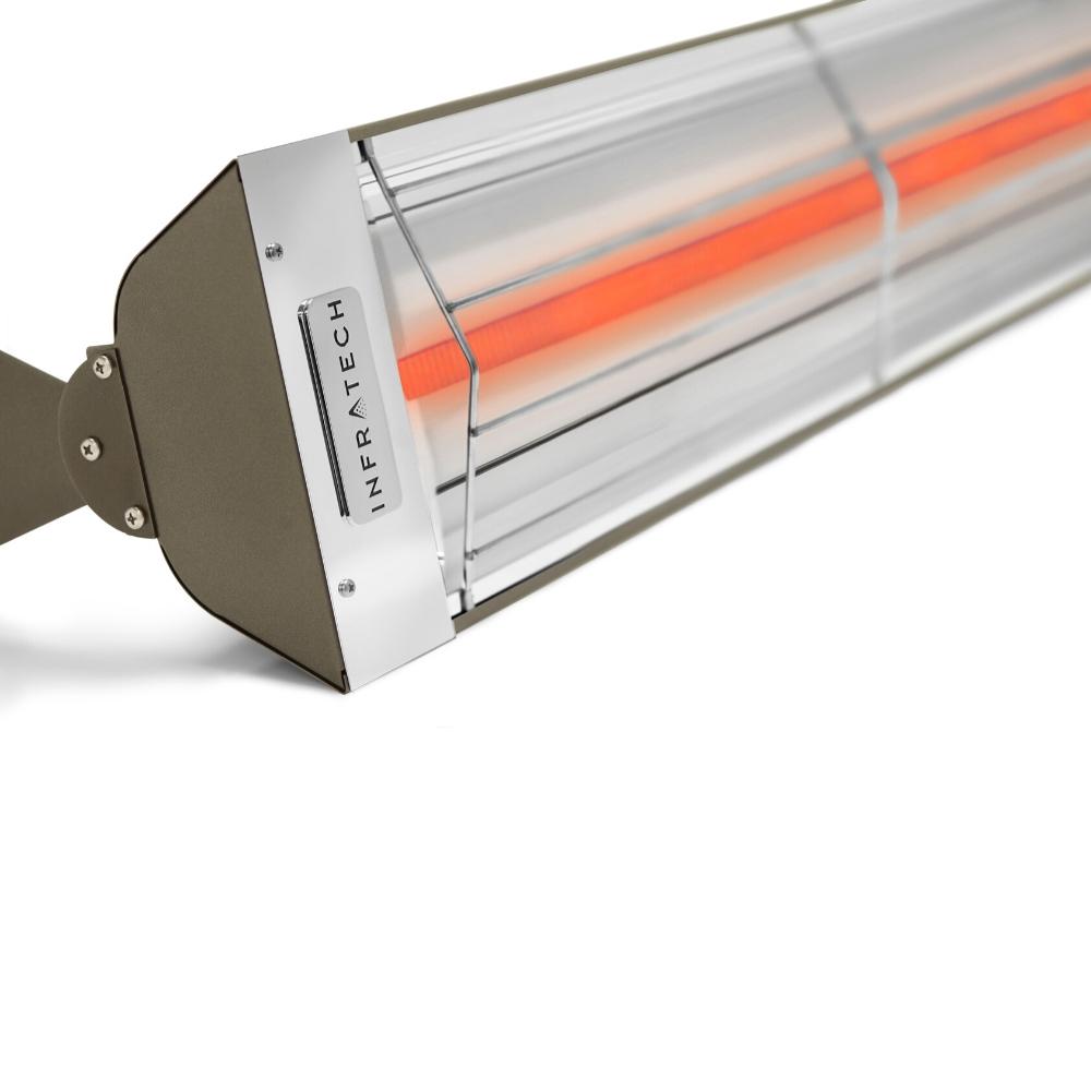 Infratech W Series Single Element Stainless Steel Electric Heater in Bronze - angle view