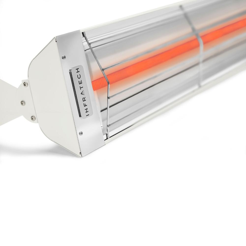 Infratech W Series Single Element Stainless Steel Electric Heater in White - angle view