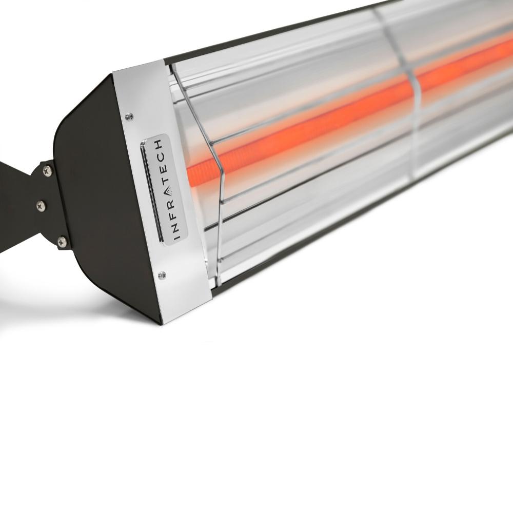 Infratech W Series Single Element Stainless Steel Electric Heater in Black - angle view