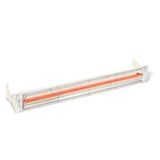 Infratech W Series 61" Single Element Stainless Steel Electric Heater in Biscuit - angle view