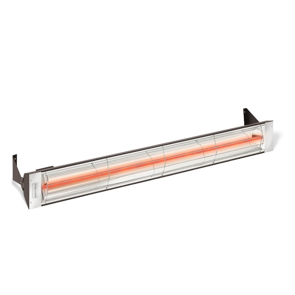 Infratech W Series 61" Single Element Stainless Steel Electric Heater in Black - angle view