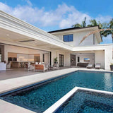 Infratech W Single Element 4000W Flush Mounted Infrared Electric Heater by the pool - side view