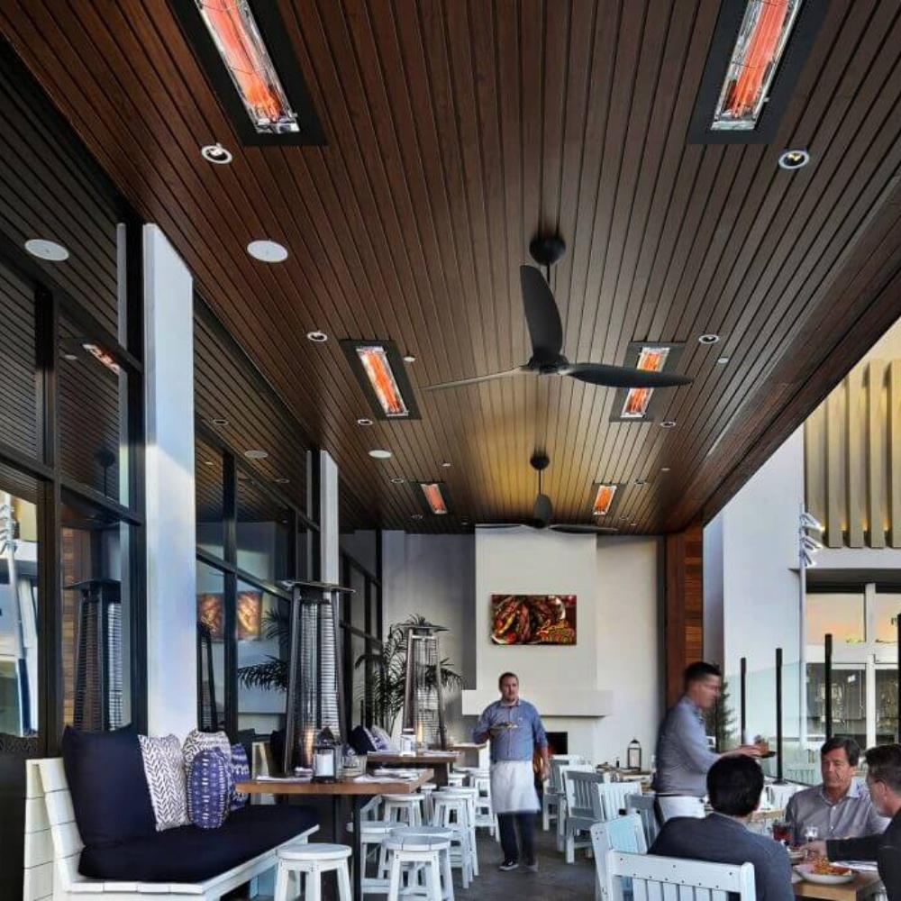 Infratech WD Series Electric Heaters Flush Mounted at Brio Coastal Bar