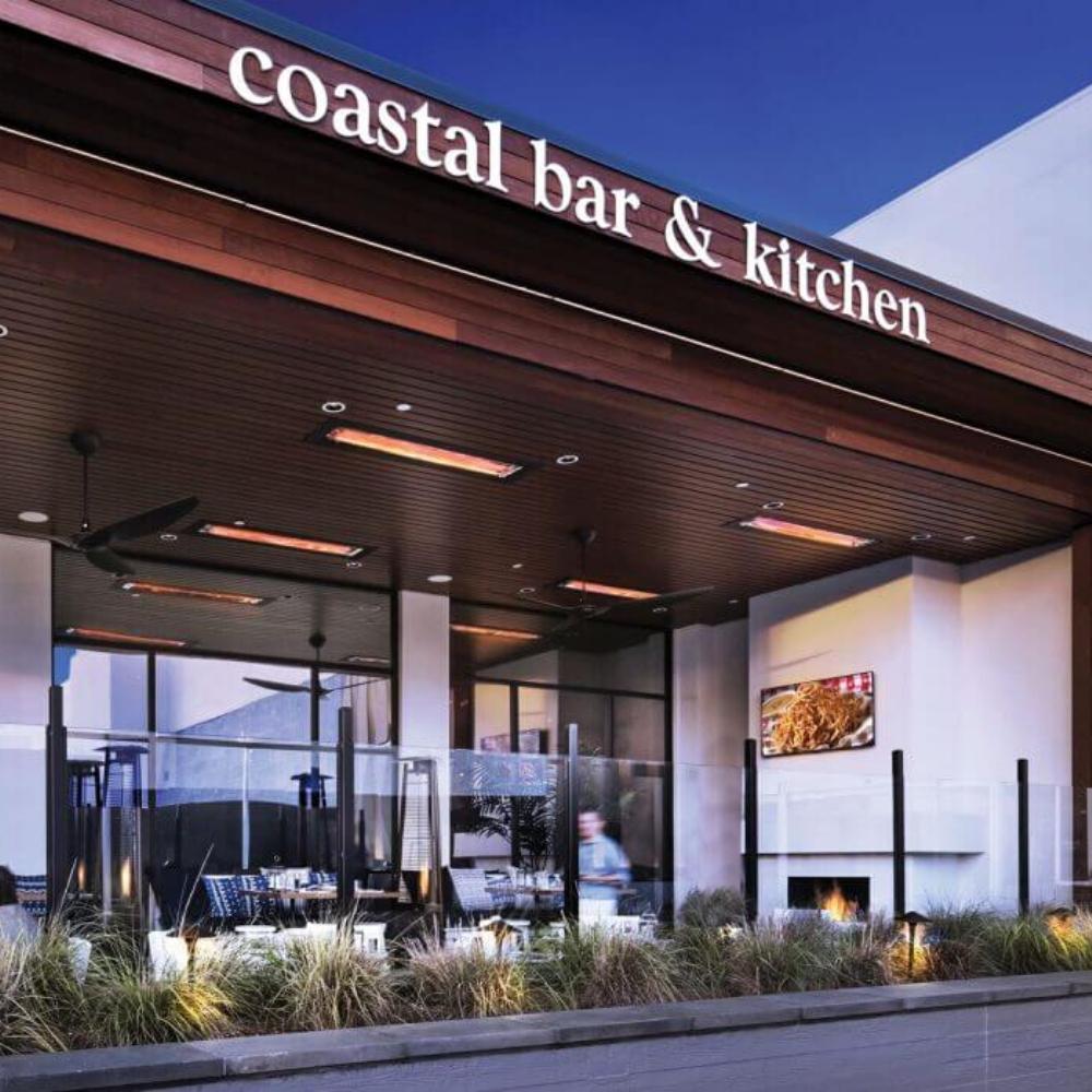 Infratech WD Series Electric Heaters Flush Mounted at Brio Coastal Bar