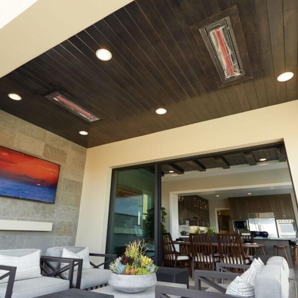 Infratech WD Series Electric Heaters Flush Mounted in Patio