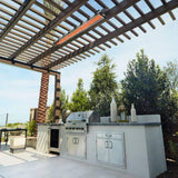 Infratech WD Series Flush Mounted Electric Heater in Outdoor Kitchen