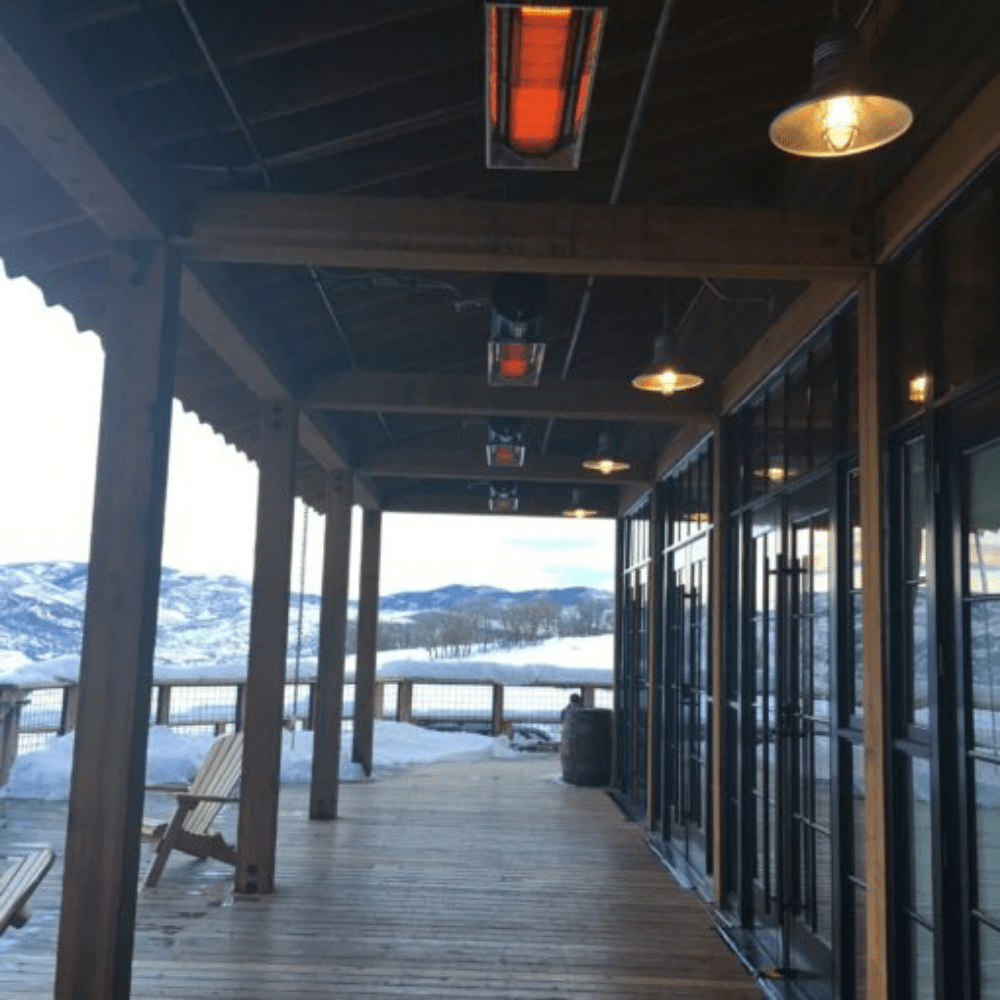 IR Energy Habanero Gas Patio Heater Mounted on Ceiling Outdoors - alternate view