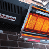 IR Energy Habanero Black Gas Patio Heater Triple Surface Burner - installation view