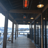 IR Energy Habanero Gas Patio Heater Mounted on Ceiling Outdoors - room setting