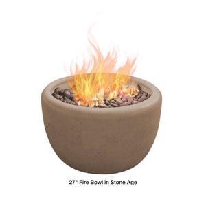 27" brown fire bowl