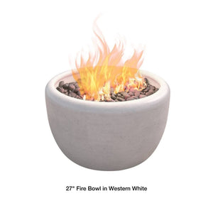27" white fire bowl