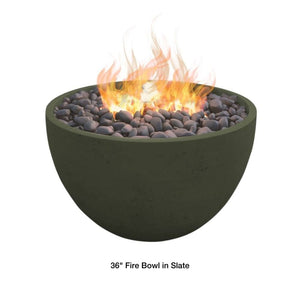 36" black fire bowl