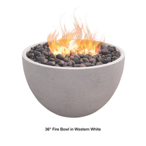 36" white fire bowl