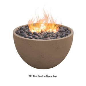 36" brown fire bowl