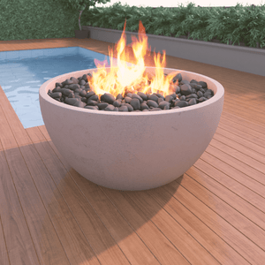 Modern Blaze 42-Inch Round GFRC Concrete Fire Pit Bowl