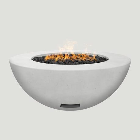 Modern Blaze 42-Inch Round Arctic Concrete Fire Bowl - front view