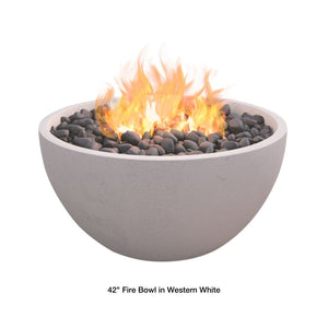 42" white fire bowl