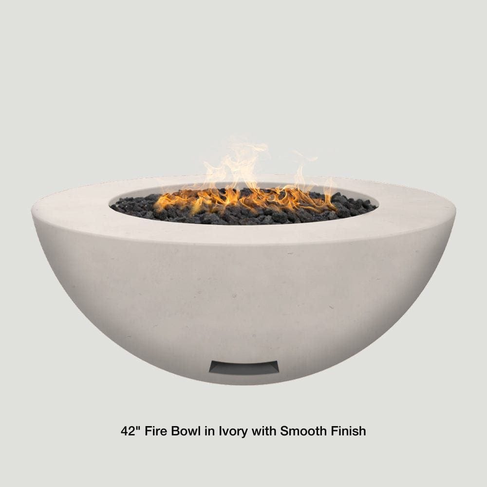 Modern Blaze 42-Inch Round Gas Fire Bowl in Ivory With Smooth Finish - alternate view