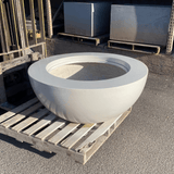 Modern Blaze Round Arctic Concrete Fire Bowl with Smooth Finish