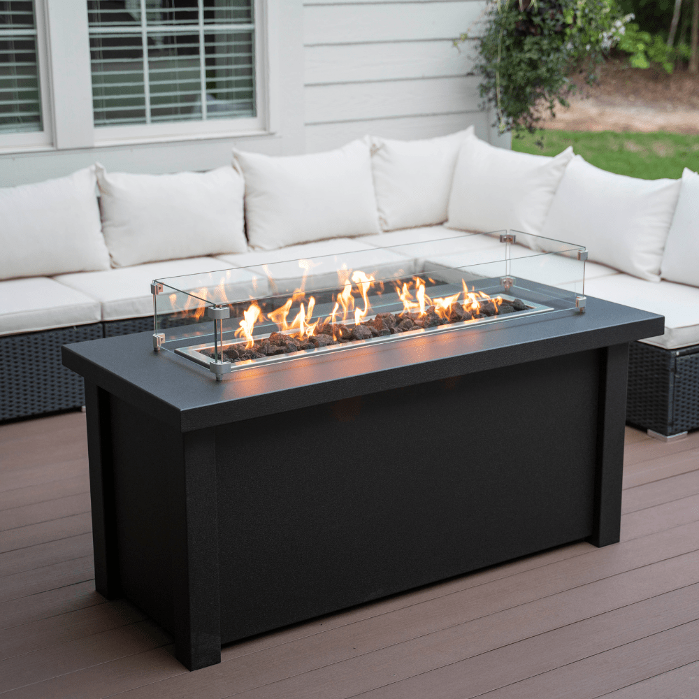 Modern Blaze 54-Inch Linear Fire Pit Table - SAFTL542424ST