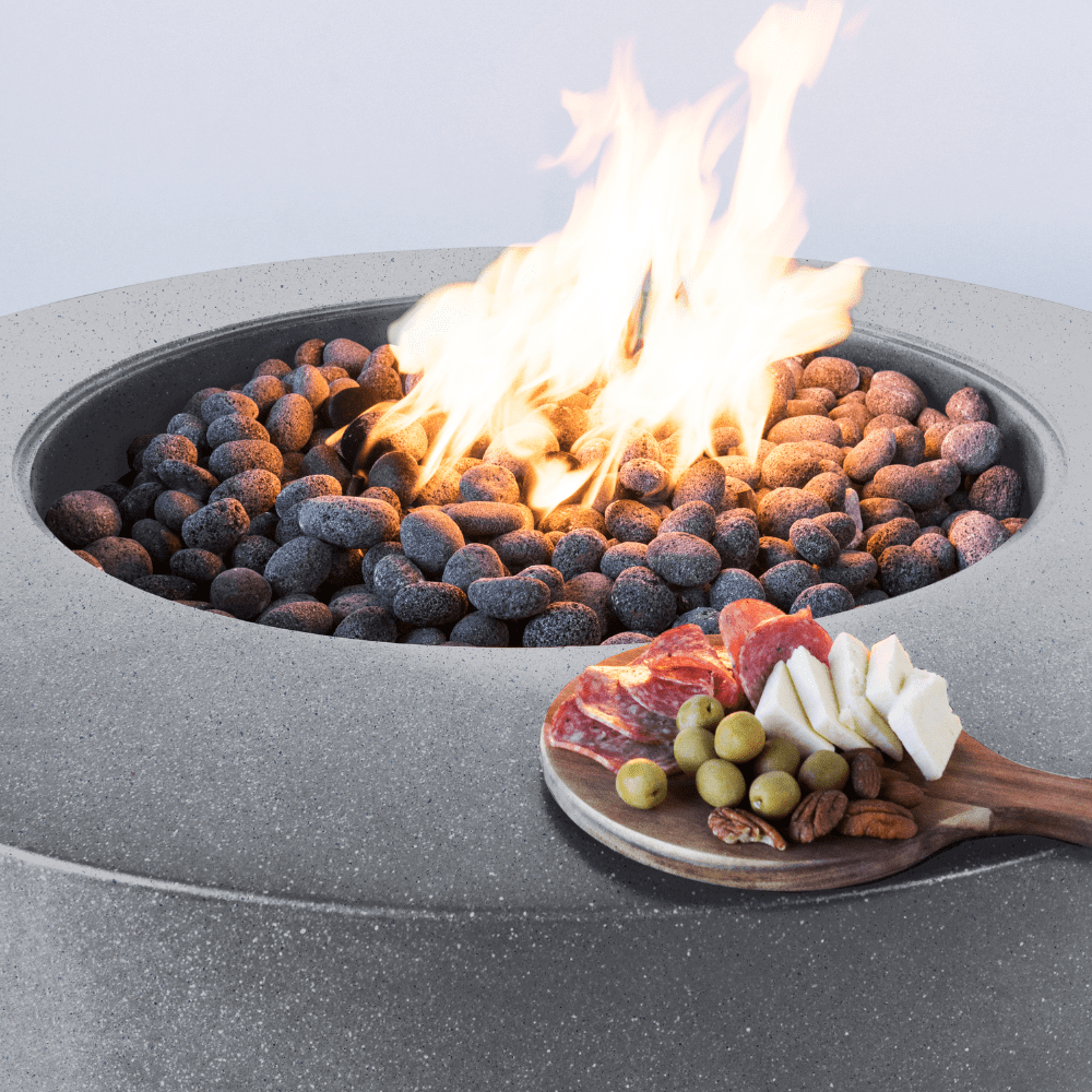 Round table top top propane fire pit
