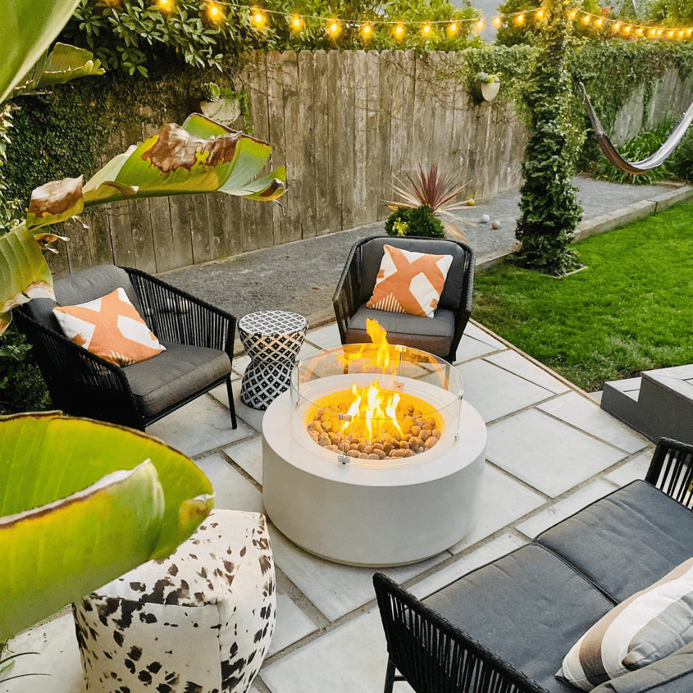 Modern Blaze Oblica Gas Fire Pit Table Patio Fever