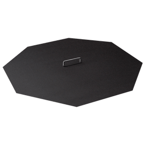 Modern Blaze Octagonal Steel Fire Pit Cover/Snuffer - detail view