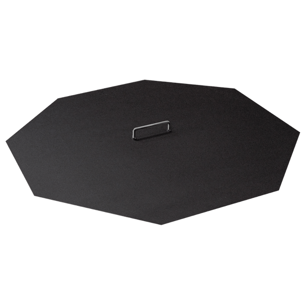 Modern Blaze Octagonal Steel Fire Pit Cover/Snuffer - detail view