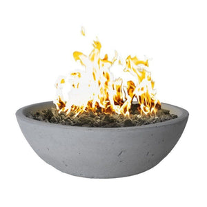 Modern Blaze Round Ivory Concrete Gas Fire Bowl