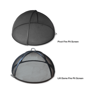 Pivot and Lift Dome Styles for Round Fire Pit Screen