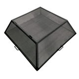 Modern Blaze Square Steel Fire Pit Screen