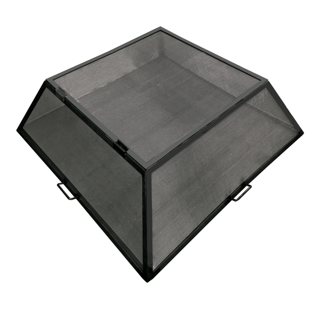 Modern Blaze Square Steel Fire Pit Screen