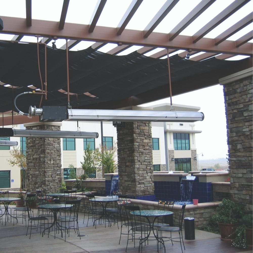 infrared patio umbrella heater NDUSTRIA™ NHE Infrared U-Tube Gas Patio Heater