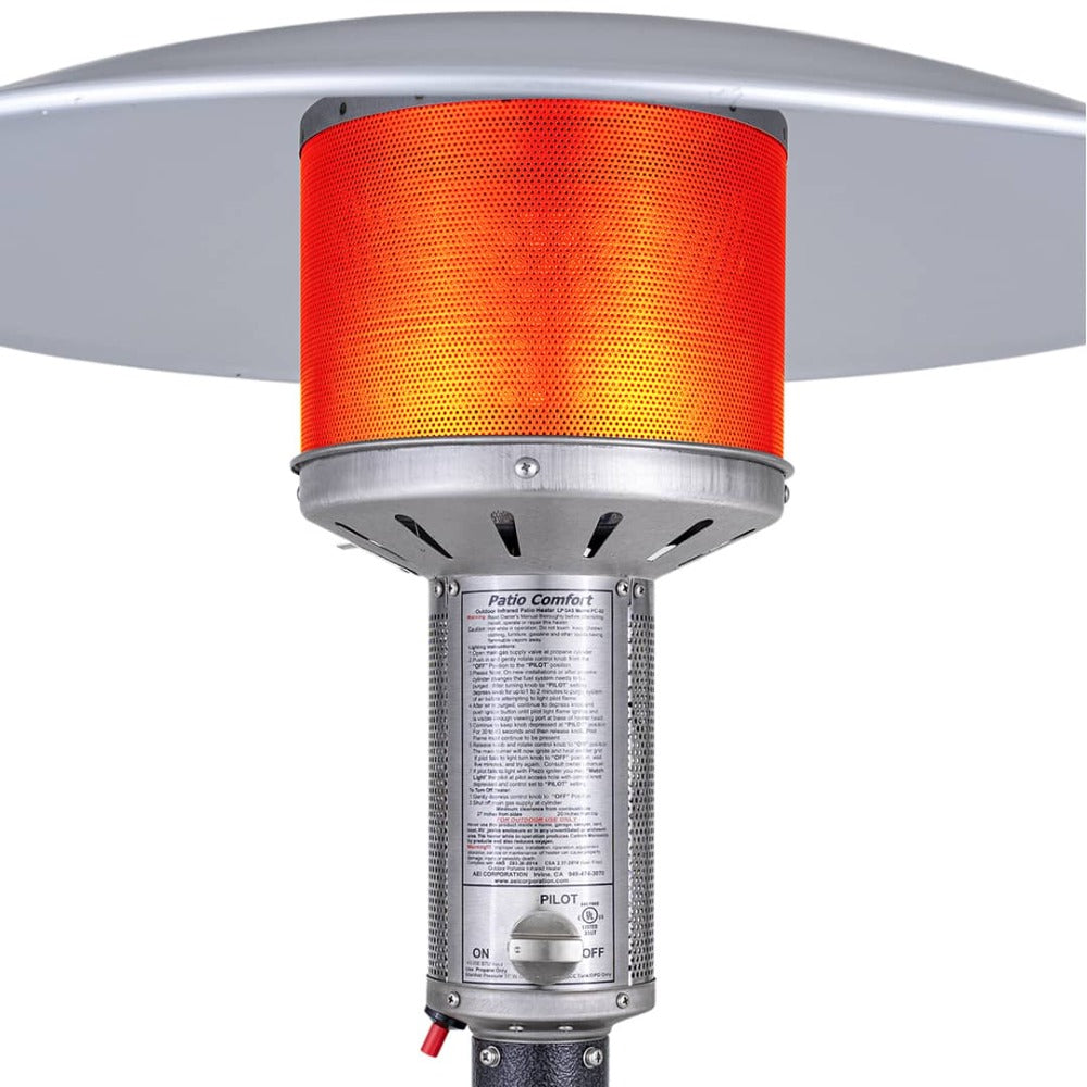 Patio Comfort Portable Jet Silver Infrared Propane Heater - Patio Fever