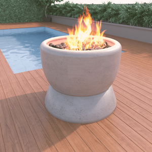 Modern Blaze 27-Inch Round Concrete Fire Bowl with base