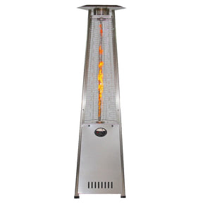 RADtec 93-Inch Stainless Steel Pyramid Propane Patio Heater - 93-PYR-FLM-SS - front view