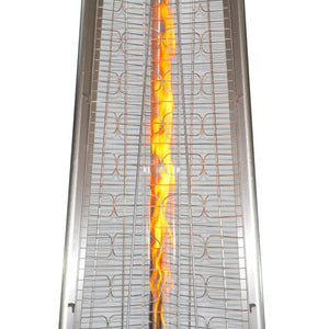 Flame of RADtec 93-Inch Tall Stainless Steel Pyramid Natural Gas Patio Heater