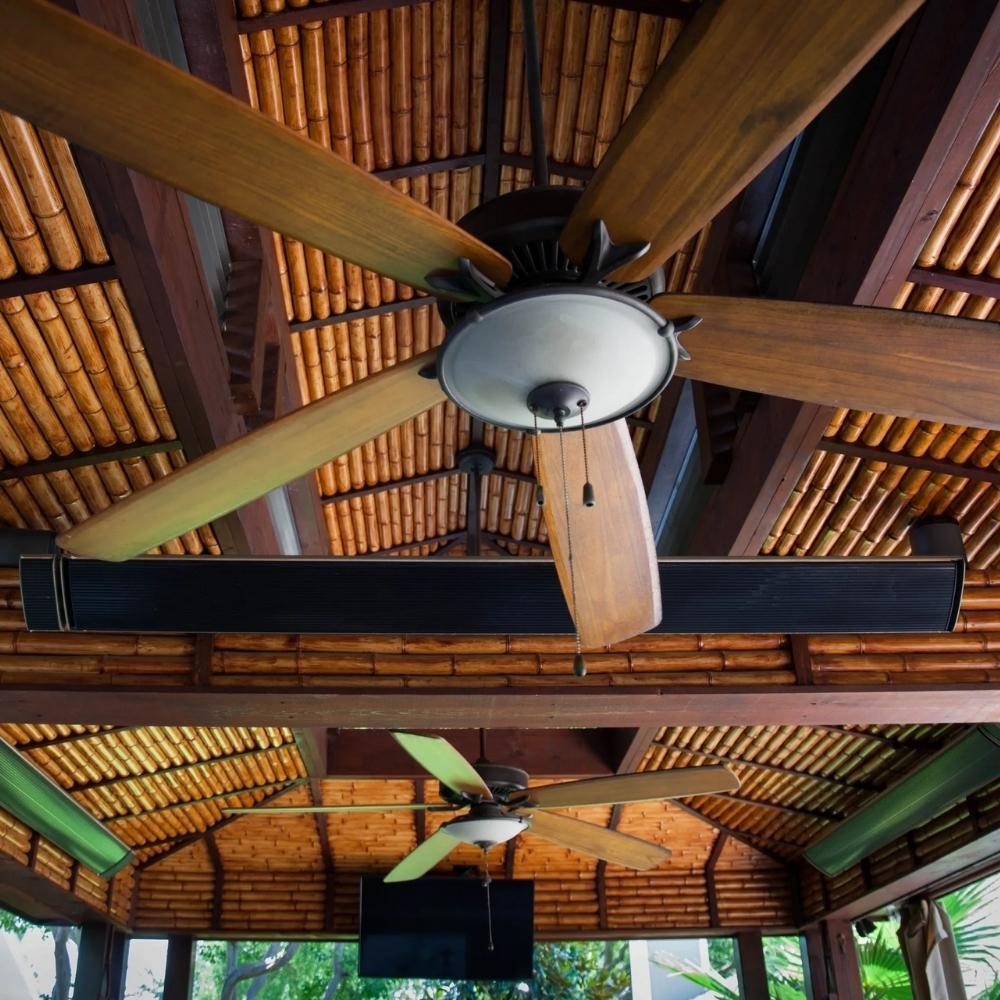 RADtec Design Series 43&quot; 1500W 110V Infrared Electric Heater Installed on a Beam