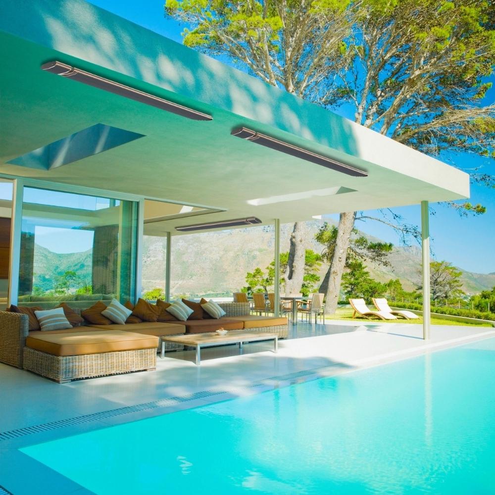 RADtec Design Series 43&quot; 1800W 220V Infrared Electric Heater Mounted On The Ceiling